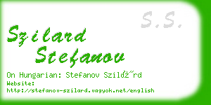 szilard stefanov business card